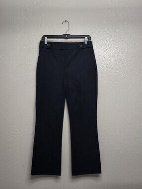 Ann Taylor Navy High-Waist Dress Pants